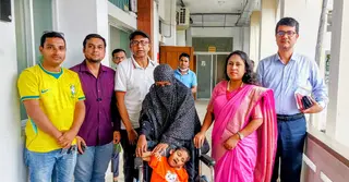 শেরপুরে জেলা প্রশাসকের গণশুনানিতে হুইল‌ চেয়ার পেল প্রতিবন্ধী শিশু মানসুরা